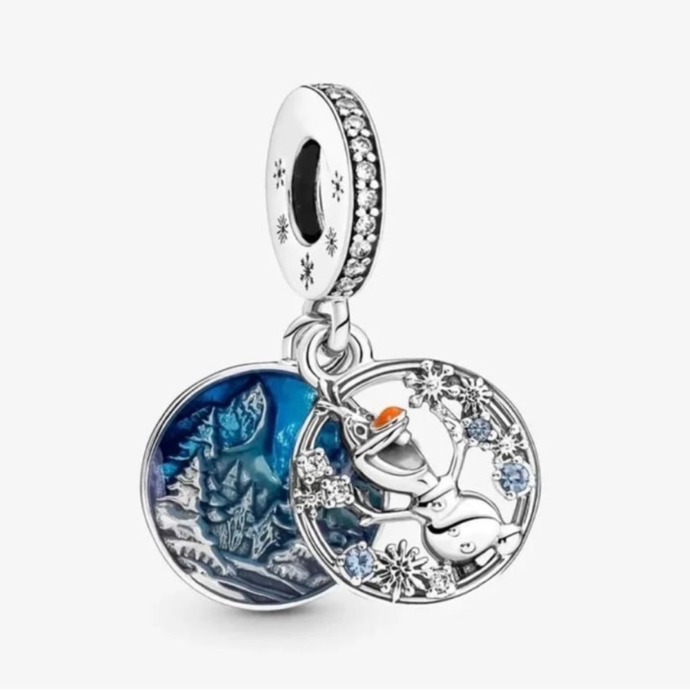 Disney Frozen Olaf Silver Charm pendant